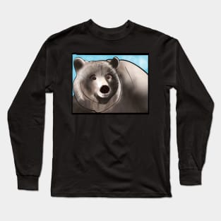 Bear within the outline of Wyoming Long Sleeve T-Shirt